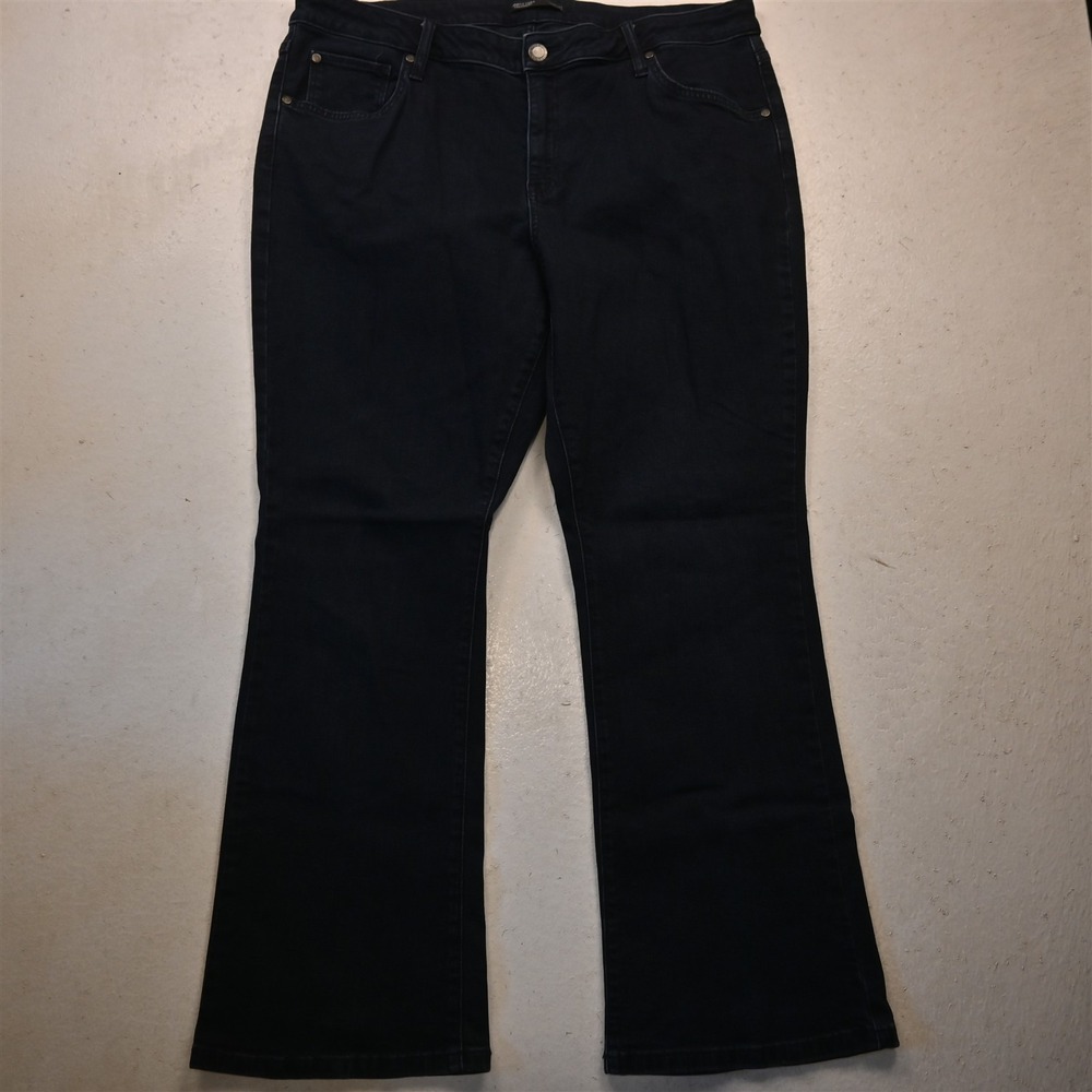Simply Vera Wang 18 Short High Rise Bootcut Rinse Stretch Denim Womens Jeans